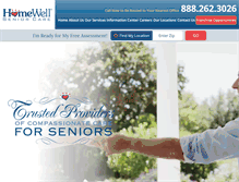 Tablet Screenshot of homewellseniorcare.com